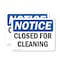 Signmission Closed For Cleaning, 5 in W x Rectangle, Vinyl Decal OS-2PACK-NS-D-35-L-10672 - alternate 1